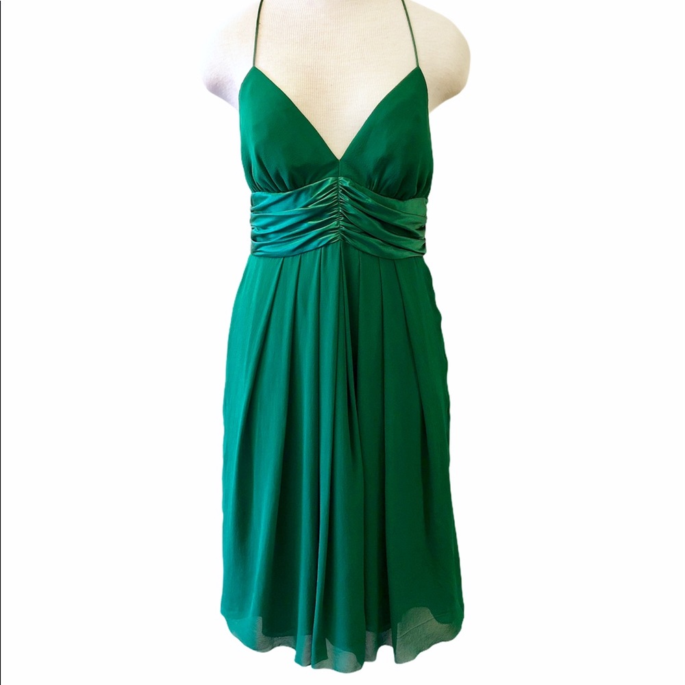 Nicole Miller New York Silk Dress Emerald Green